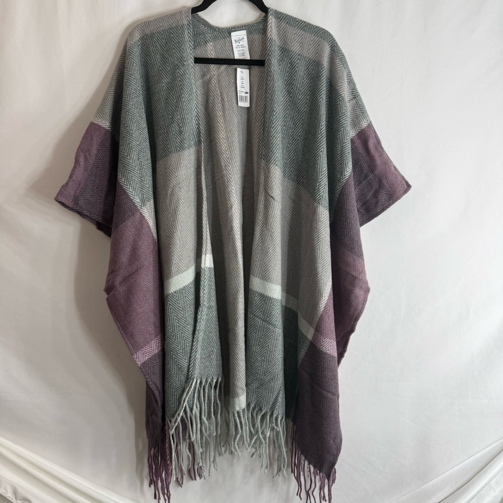 Woolrich Women's One Size Reagan Color Blanket Wrap Shawl Fringe Hem - Picture 2 of 7